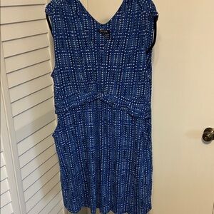 NIC+ZOE Blue and White Checkered dress